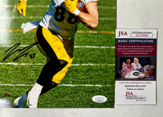 Pat Freiermuth Signed Autographed NFL Pittsburgh Steelers TE 8x10 Photo With JSA COA