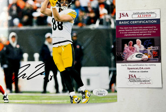 Pat Freiermuth Signed Autographed NFL Pittsburgh Steelers TE 8x10 Photo With JSA COA
