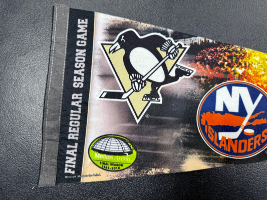 Pittsburgh Penguins Vs Islanders April 8, 2010 Final Regular Season Home Game Mellon Arena NHL Pennant