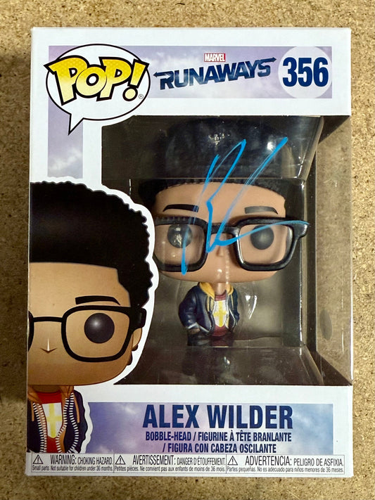 Rhenzy Feliz Signed Marvel Runaways Alex Wilder Funko Pop! #356 With JSA COA