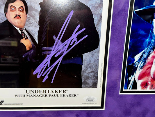 Undertaker WWF WWE Superstar Signed & Custom Framed Promo Photo P-229 JSA COA