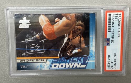 WWE Wrestling Test Signed 2002 Fleer 48 Smackdown Card With PSA/DNA Cert