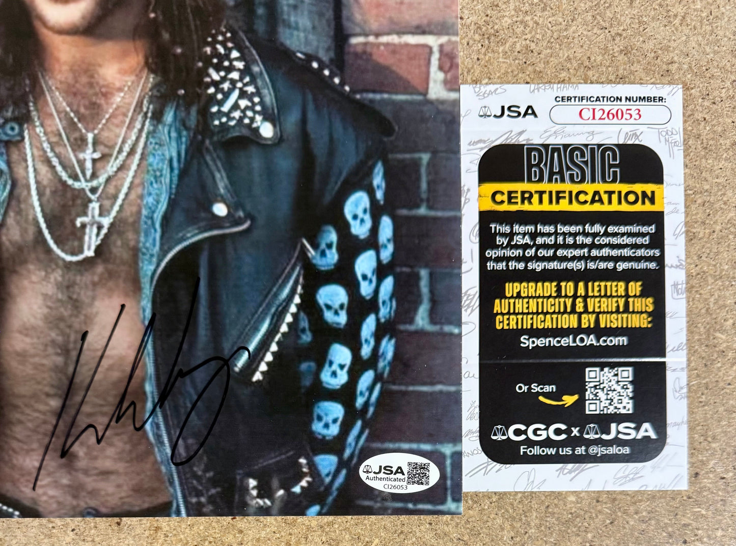 Musician Kip Winger Signed 8X10 Photo With JSA COA Alice Cooper The Mob