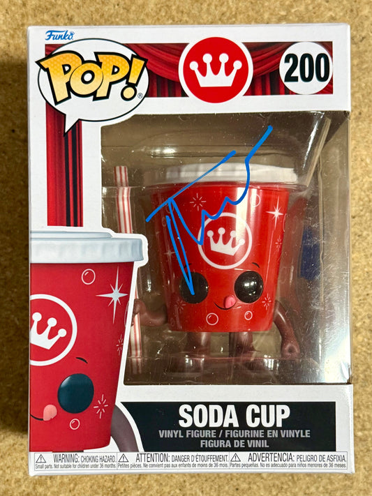 Thomas Lennon Signed Movie Theater Soda Cup Funko Pop! #200 With JSA COA