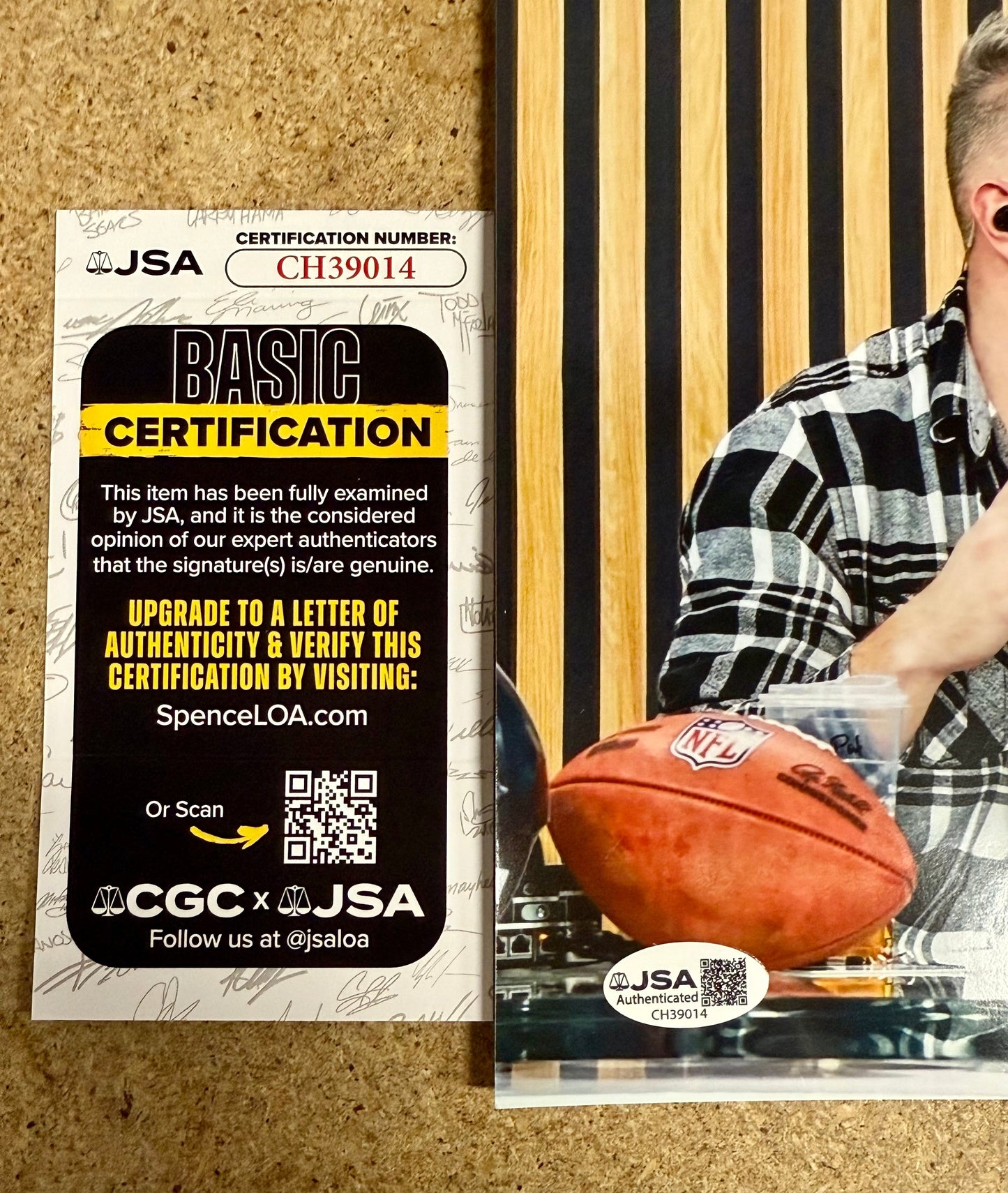 Commentator Pat McAfee Show Signed WWE 8X10 Photo With JSA COA