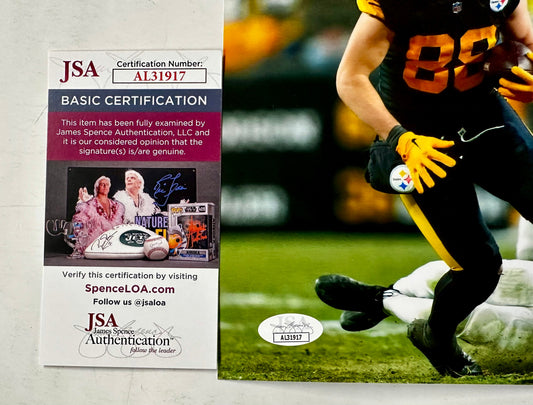 Pat Freiermuth Signed Autographed NFL Pittsburgh Steelers TE 8x10 Photo With JSA COA