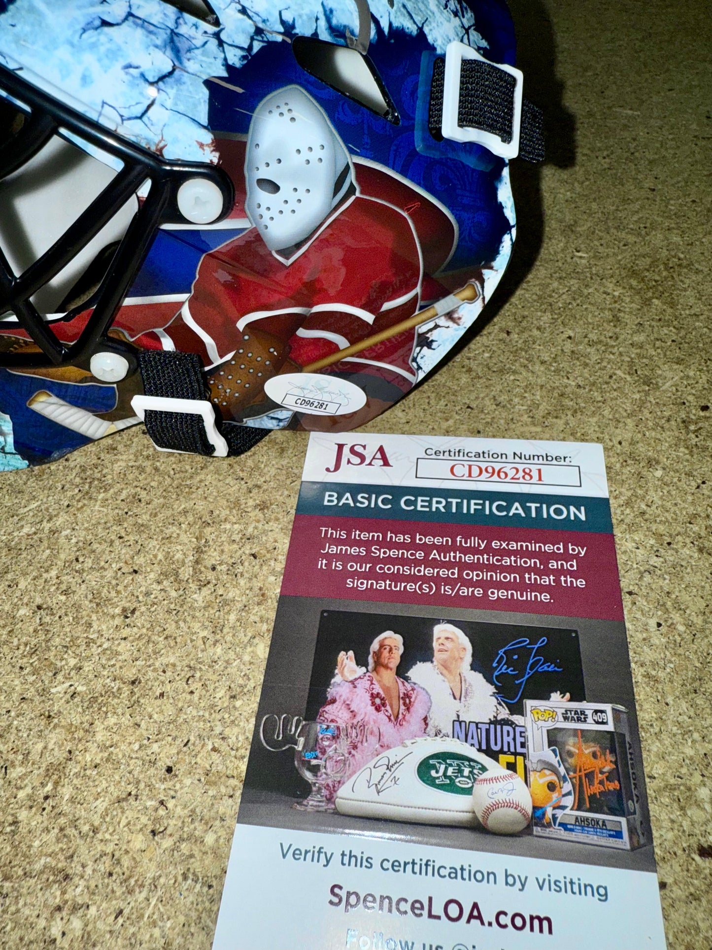 HOF Patrick Roy Signed Montreal Canadiens Mini Goalie Mask With JSA COA