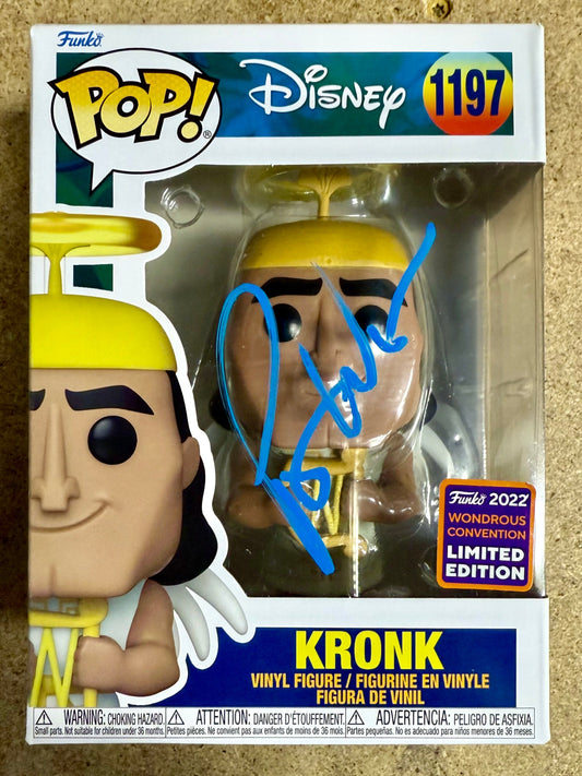 Patrick Warburton Signed Disney Kronk as Angel From The Emperors New Groove Vaulted Funko Pop! #1197 WonderCon 2022 Exclusive With JSA COA
