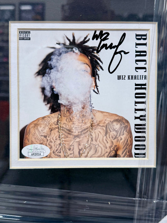 Wiz Khalifa Signed Blacc Hollywood Custom Framed CD Booklet With JSA COA