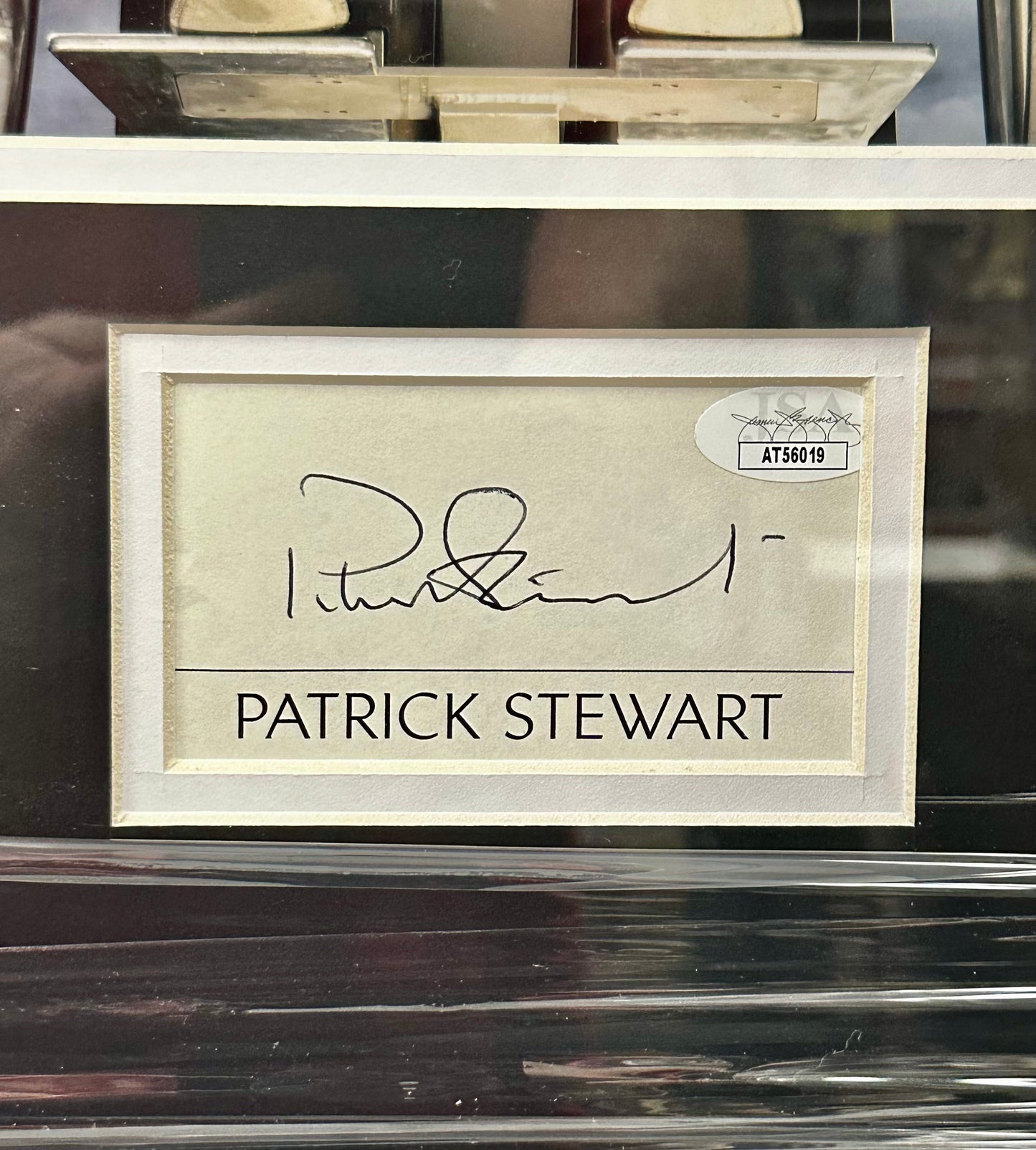 Patrick Stewart Signed & Framed Cut With 8X10 X-Men Professor X Photo JSA COA