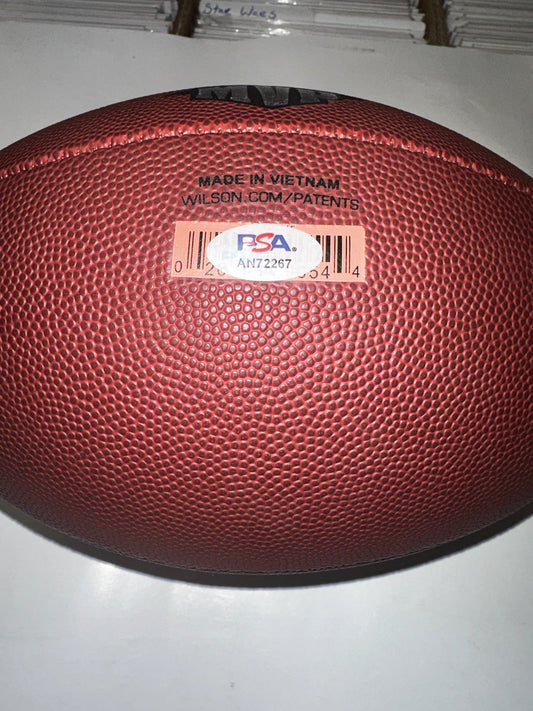 Troy Fautanu Signed NFL Pittsburgh Steelers Football With PSA COA 1st Draft Pick 2024