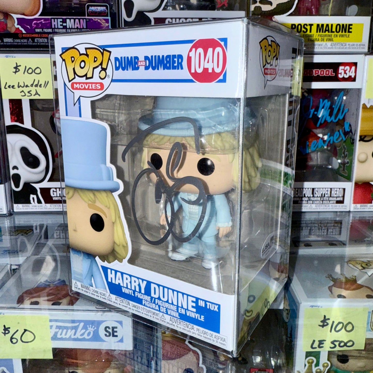 Jeff Daniels Signed Harry Dunne Dumb & Dumber Funko Pop! #1040 With JSA COA
