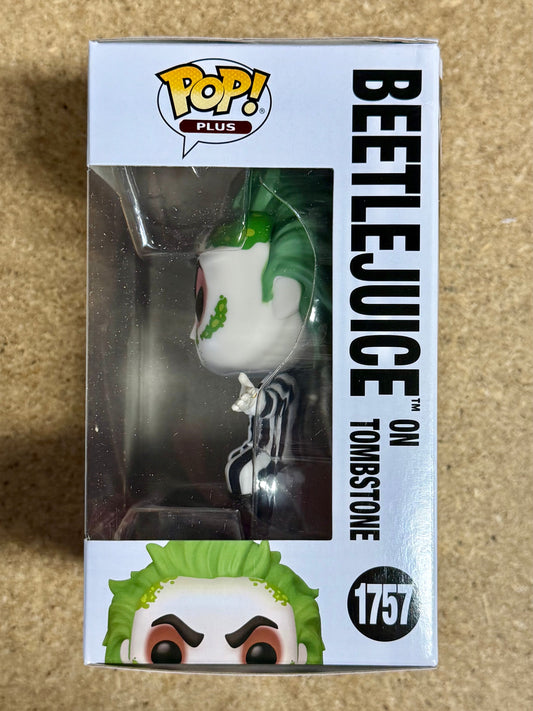 Funko Pop! Plus Movies Beetlejuice On Tombstone #1757 Beetlejuice 2024 (BOX DMG)