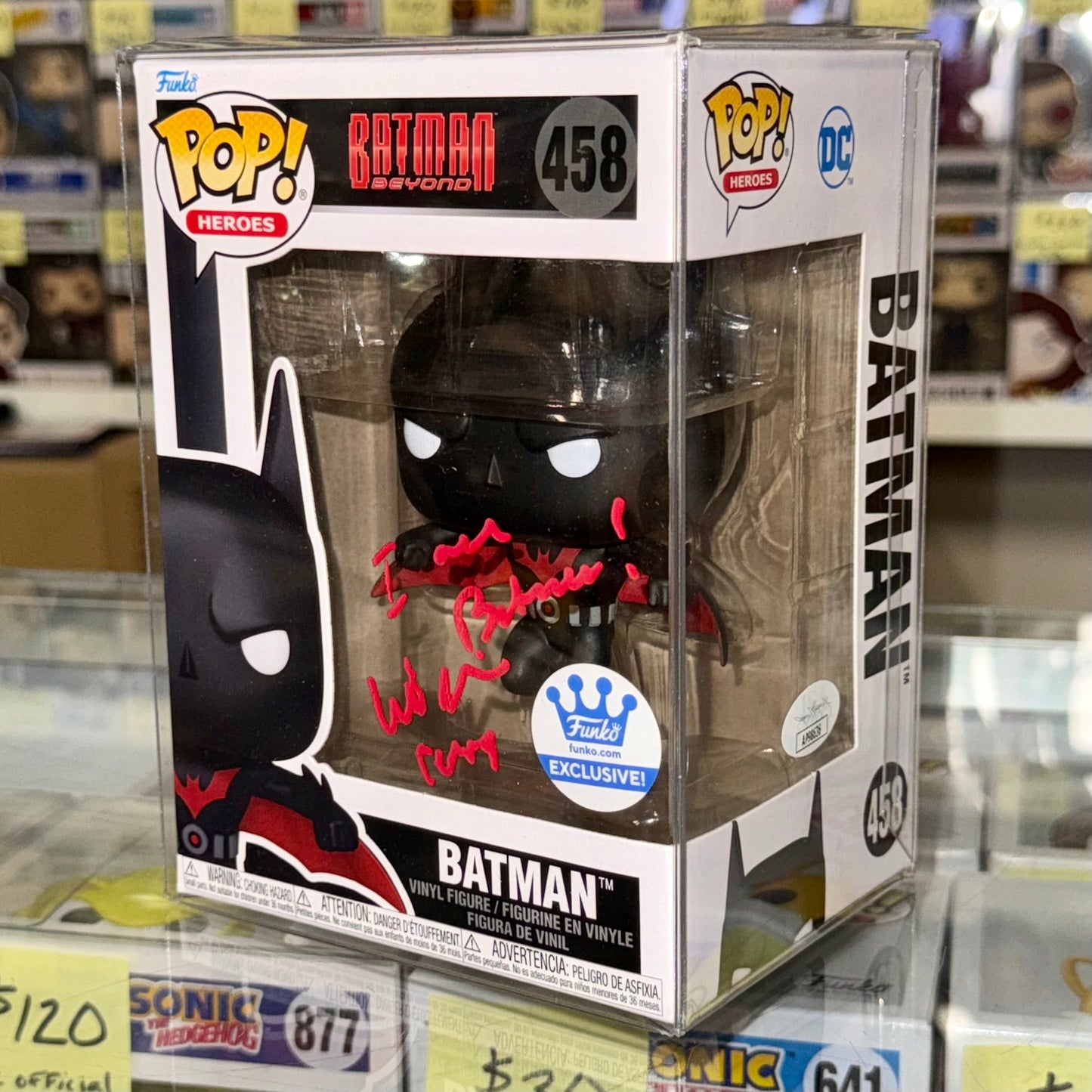Will Friedle Signed DC Batman Beyond Funko Pop! Exclusive #458 With JSA COA