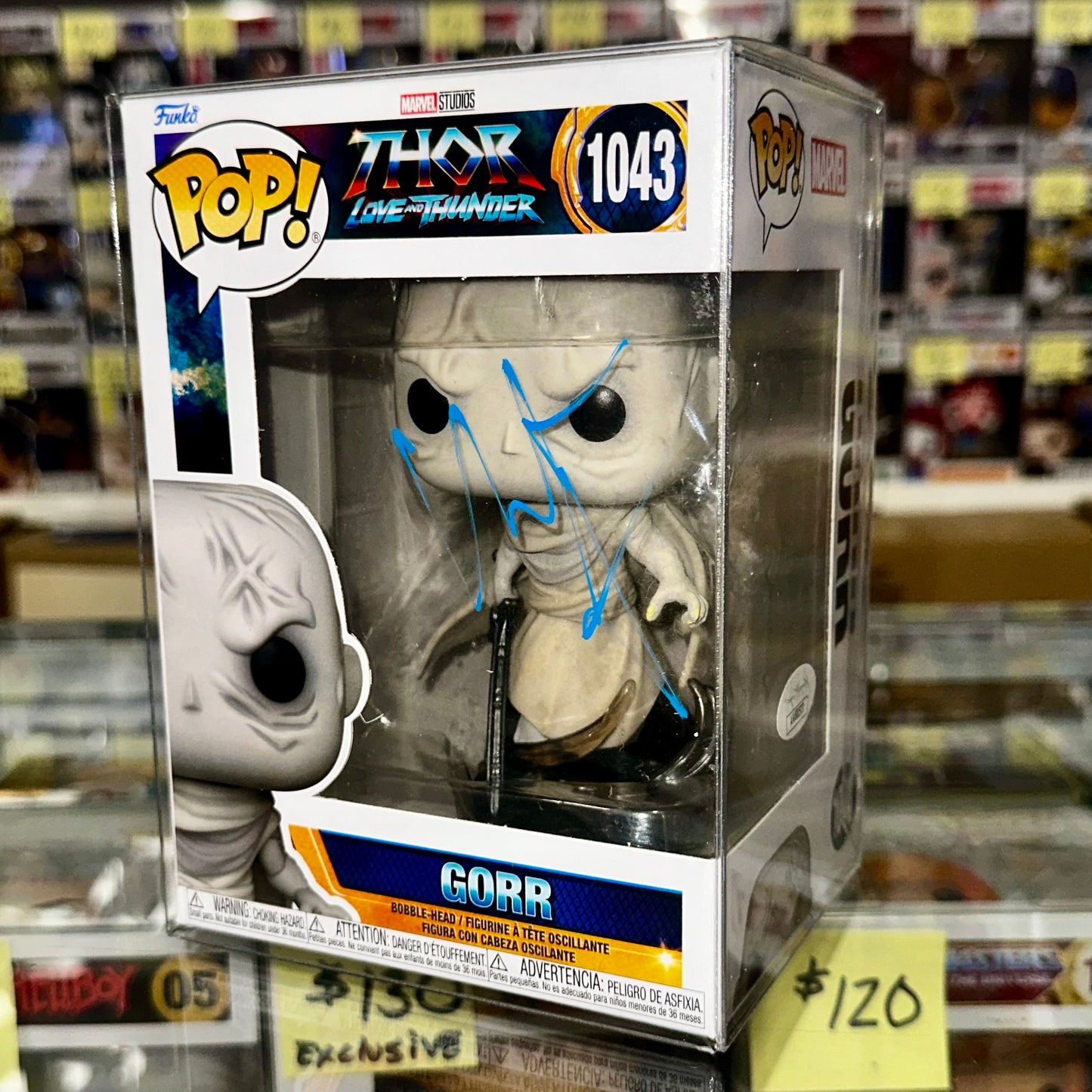 Christian Bale Signed Gorr The God Butcher Thor Funko Pop! #1043 With JSA COA