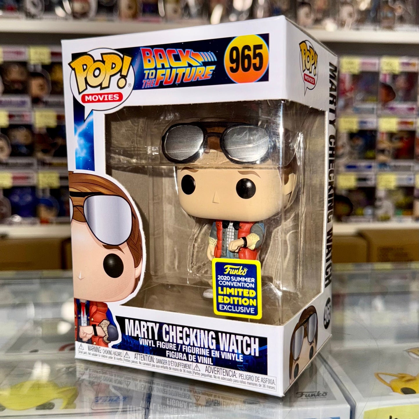 Funko Pop! Movies Marty McFly Checking Watch #965 Back to The Future SDCC 2020 Summer Con Exclusive