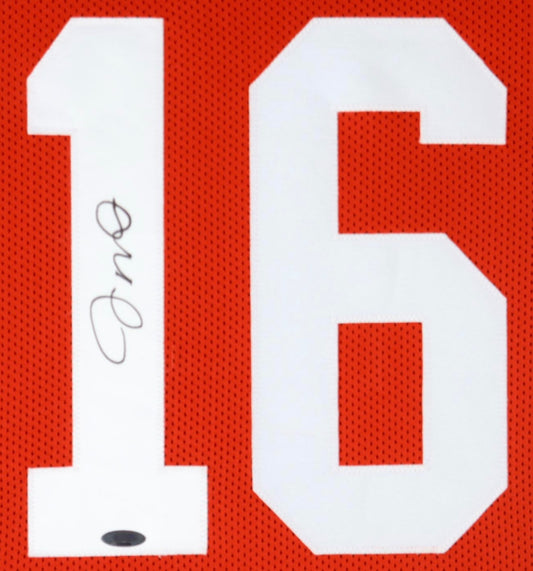Signed custom framed Joe Montana 49ers Jersey JSA COA