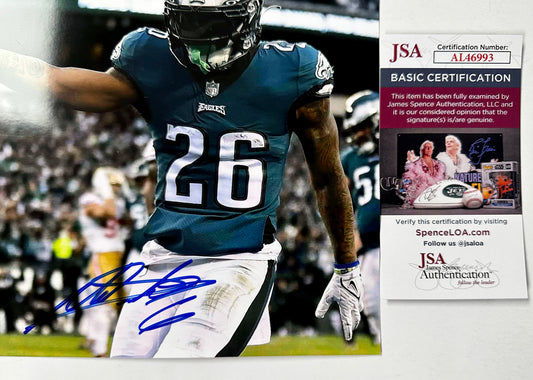 Miles Sanders Signed Philadelphia Eagles RB 8x10 NFL Photo With JSA COA