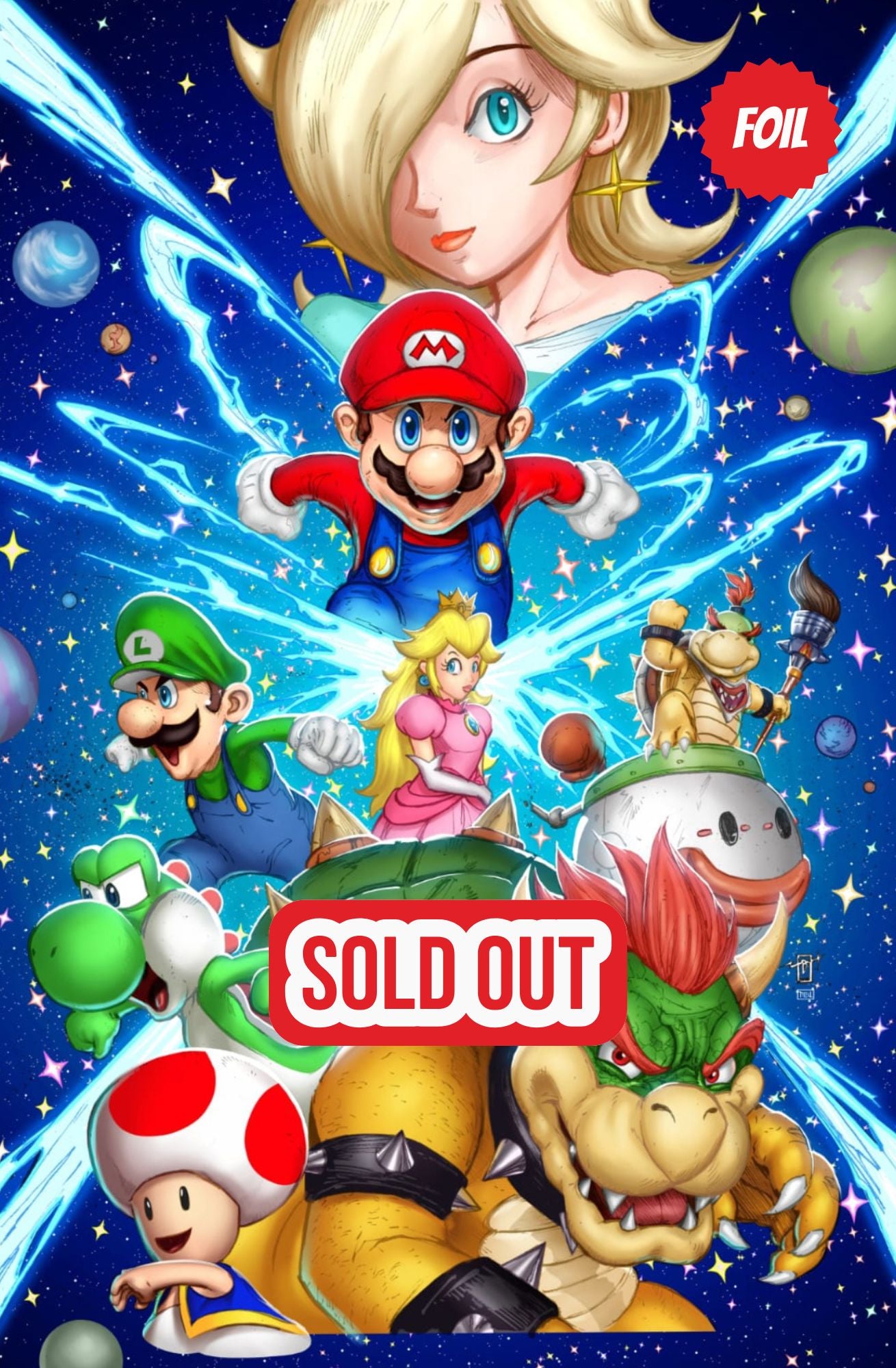 MARIO GALAXY MEGACON EXCLUSIVE FOIL VARIANT (LTD 20) JONATHAN URIBE