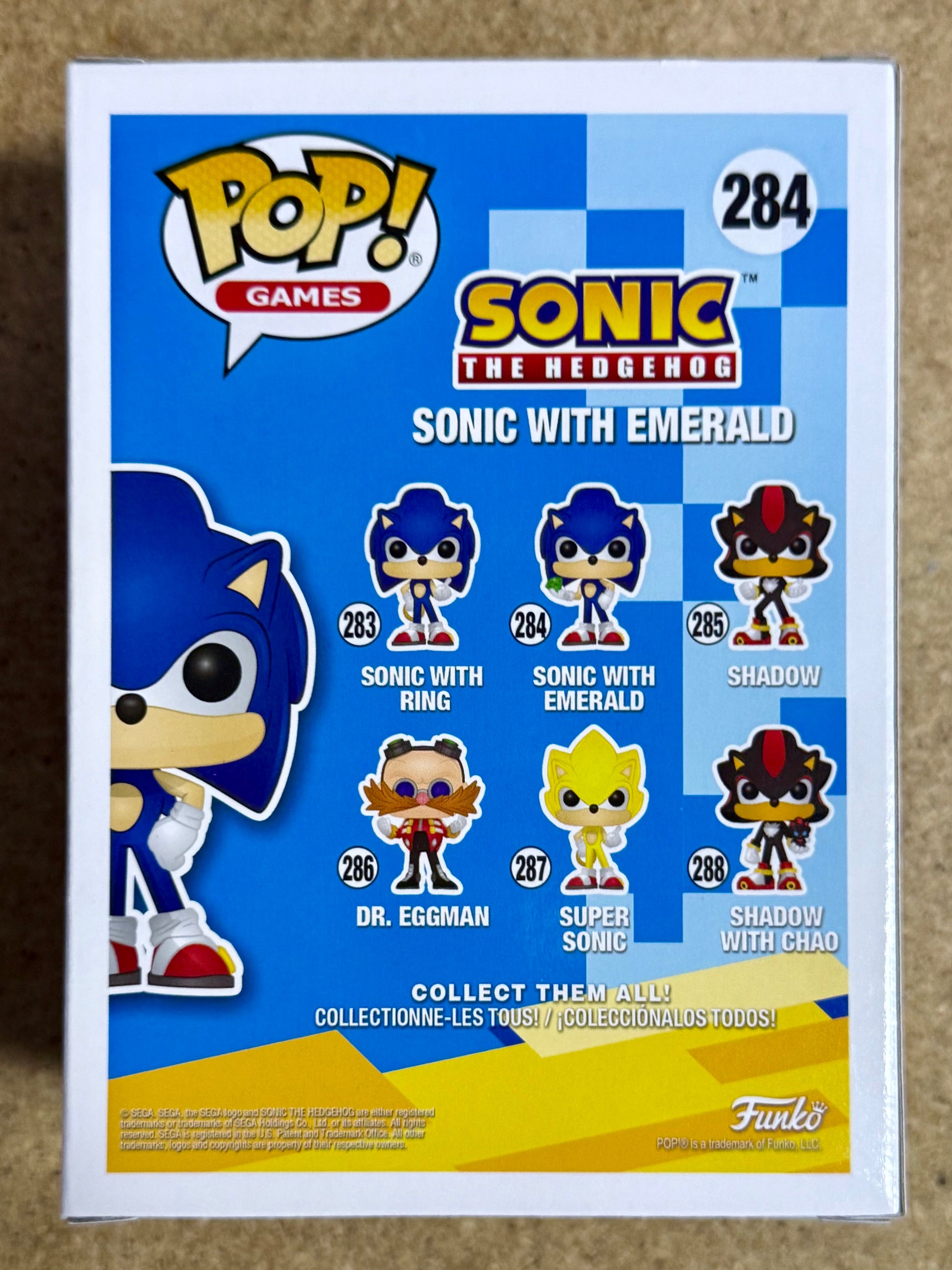 Funko Pop! Games Sonic the Hedgehog with Chaos Emerald #284 Sega