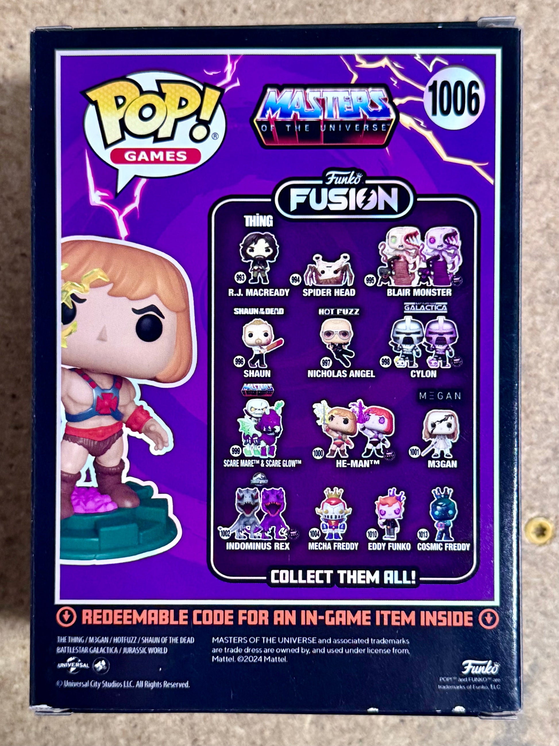 Tom Cook Signed He-Man Masters Of The Universe Funko Pop! #1006 With JSA COA