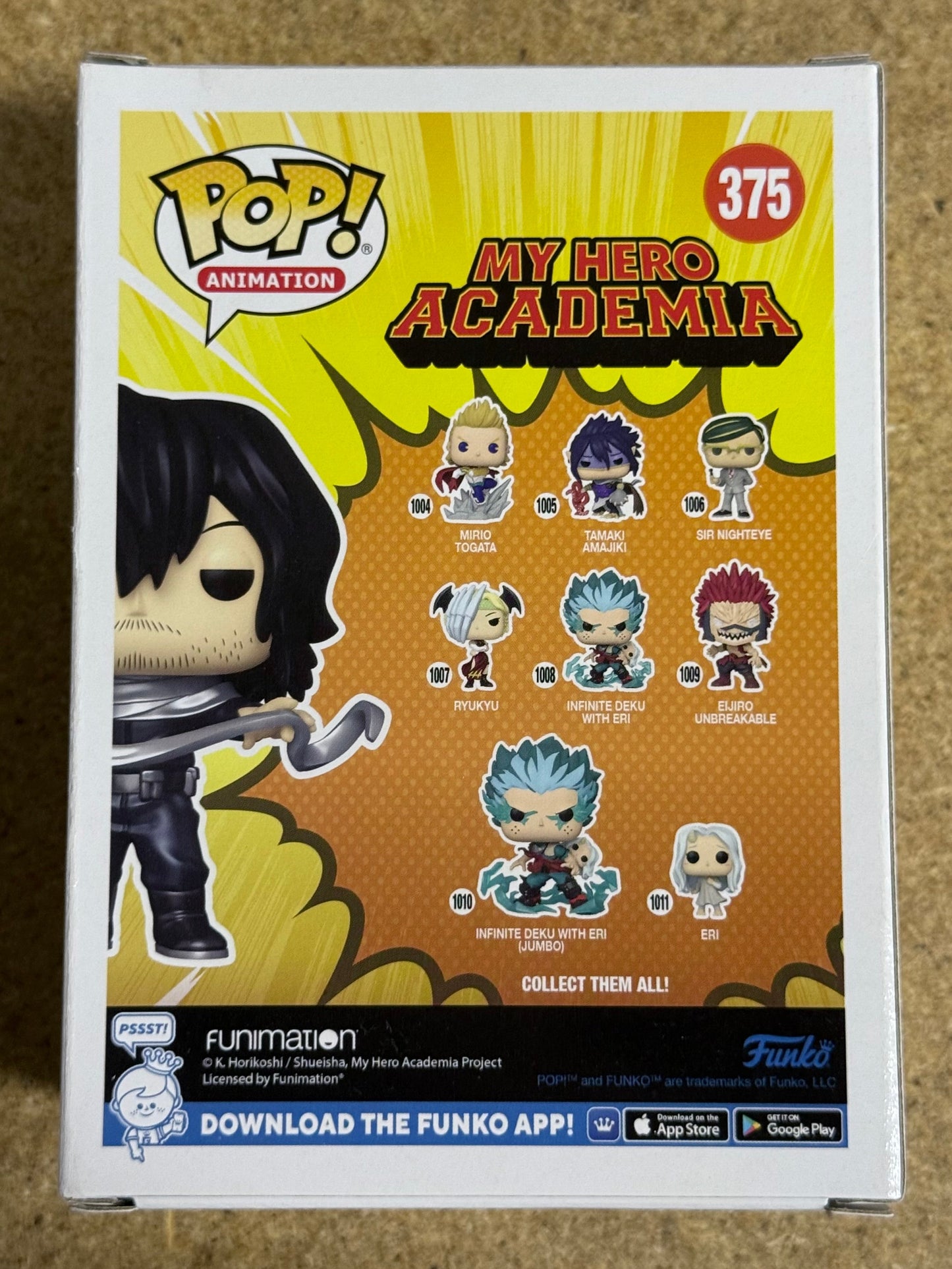 Funko Pop! Animation Metallic Shoto Aizawa #375 My Hero Academia 2022 Vaulted