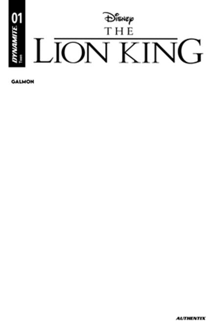 LION KING #1 CVR E BLANK AUTHENTIX VAR