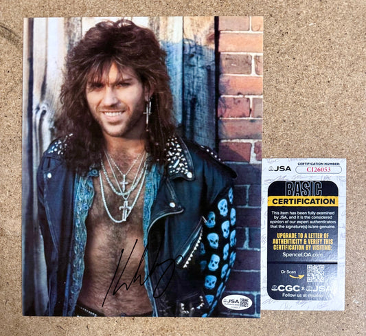 Musician Kip Winger Signed 8X10 Photo With JSA COA Alice Cooper The Mob