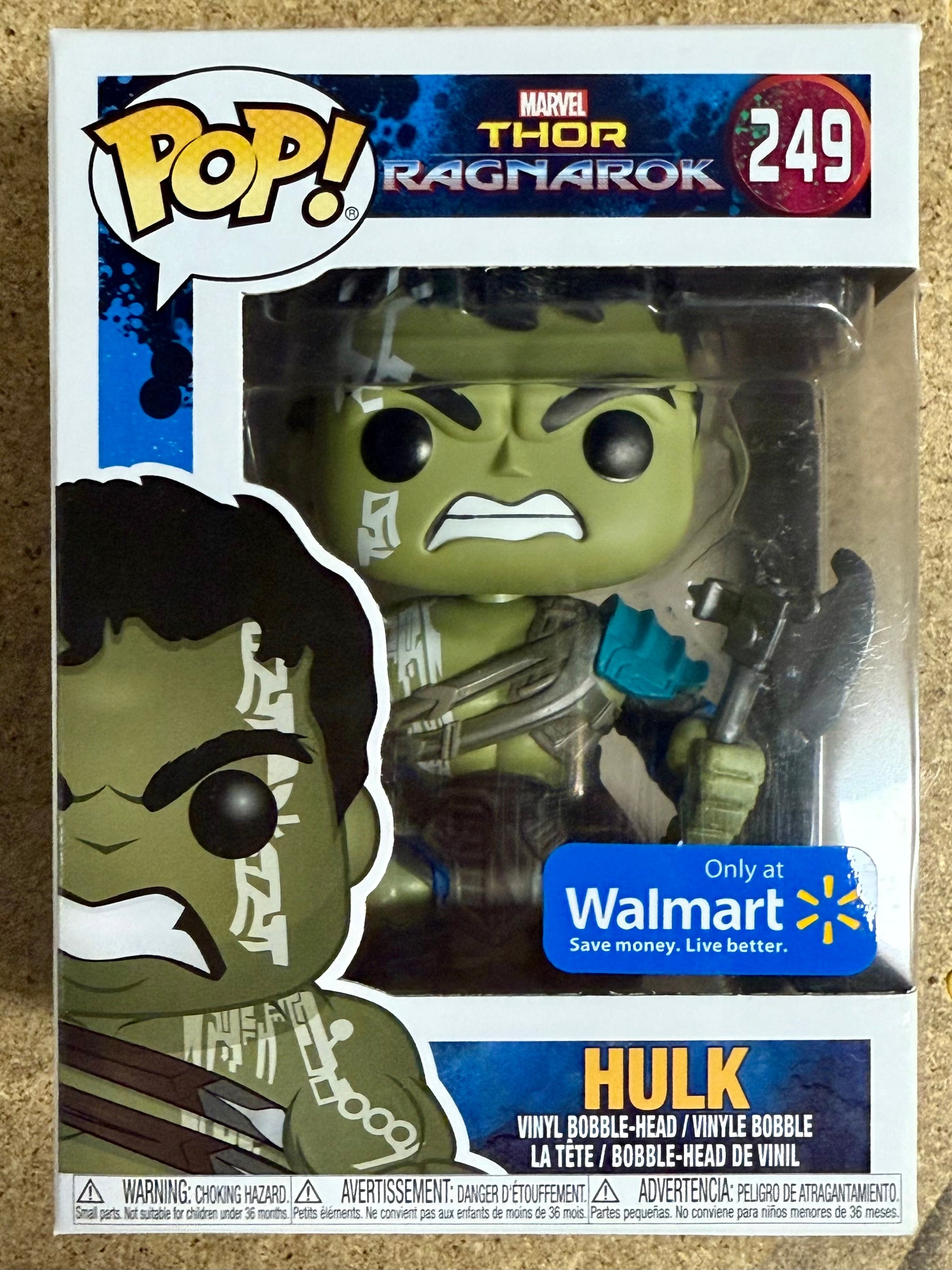 Funko Pop! Marvel Hulk (Gladiator) #249 Thor Ragnarok 2017 Vaulted Exclusive