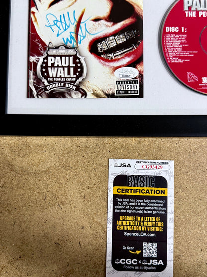 Rapper Paul Wall Signed “The People’s Champ” (2005) Framed CD With JSA COA