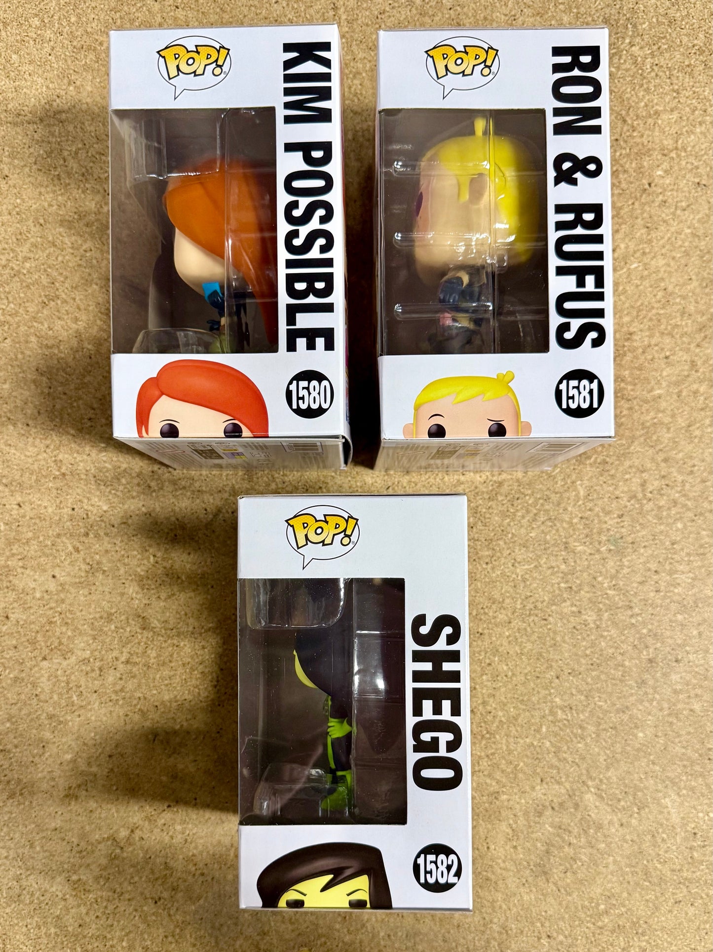 Funko Pop! Disney Kim Possible, Ron Stoppable & Shego Kim Possible 2025 Set Of 3