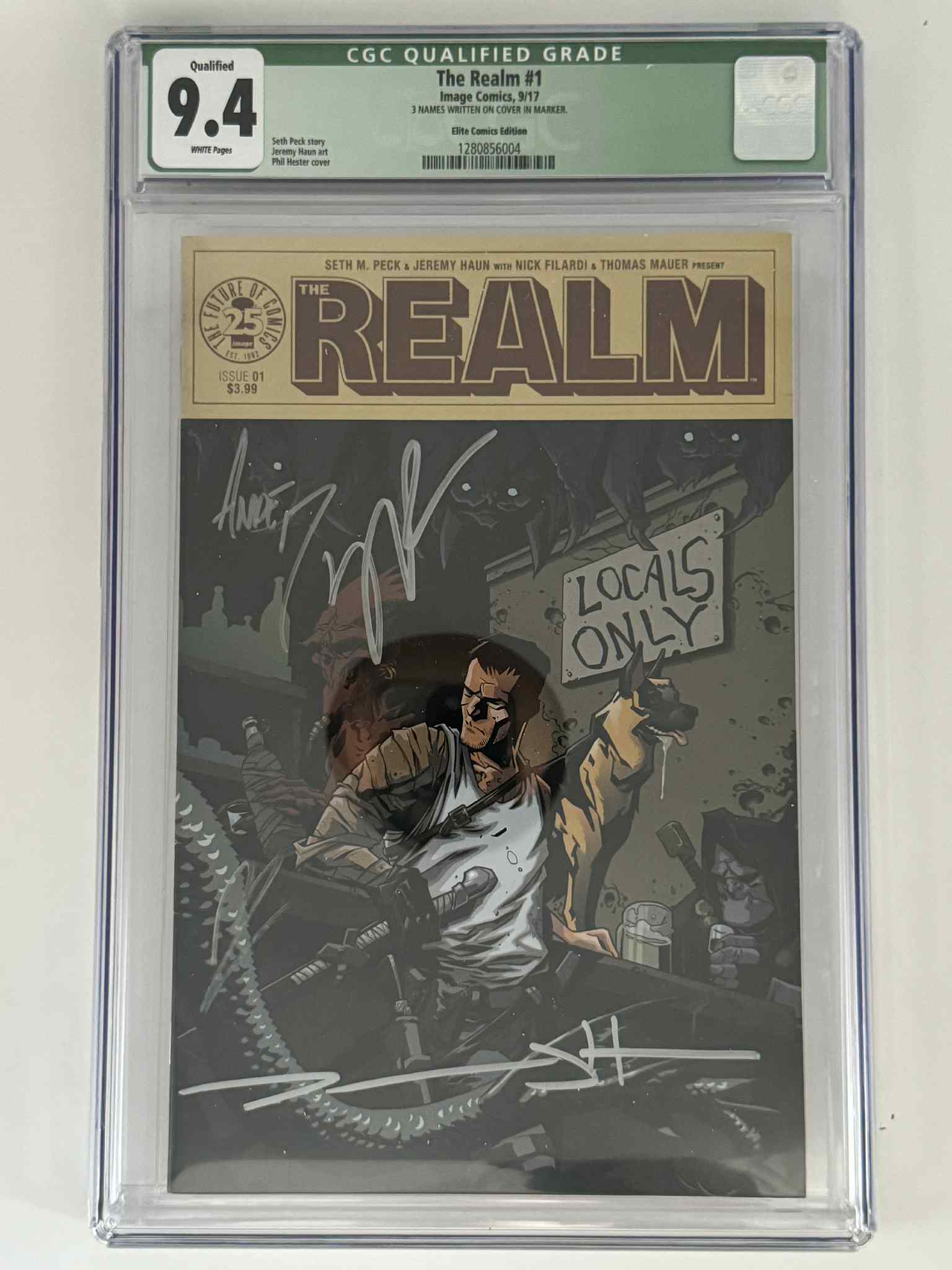 [Triple Signed by Seth Peck | Jeremy Haun | ] The Realm #1 CGC 9.4 Green Label Exclusive Var