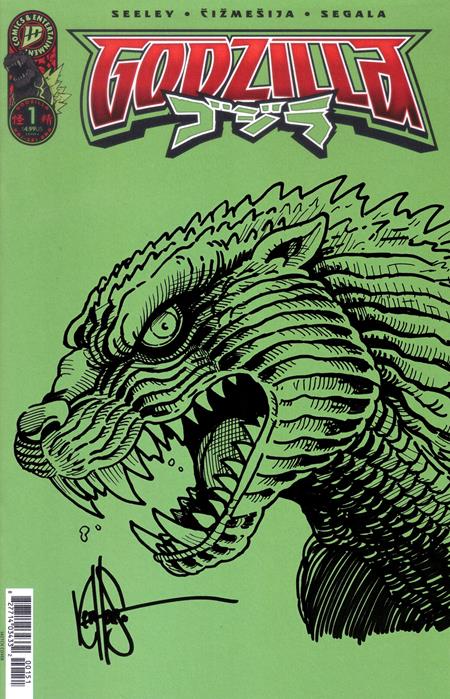 DF GODZILLA #1 BLANK VARIANT WITH A SKETCH BY KEN HAESER Allocations May Occur