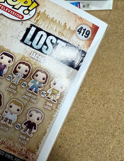 Mark Pellegrino Signed LOST Jacob Vaulted Funko Pop! #419 With JSA COA