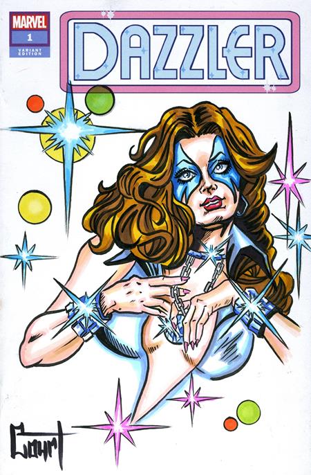 DF MARVEL COMICS COMMISSIONED COVER ART SIGNED AND REMARKED BY JESSICA COURT WITH DAZZLER SKETCH