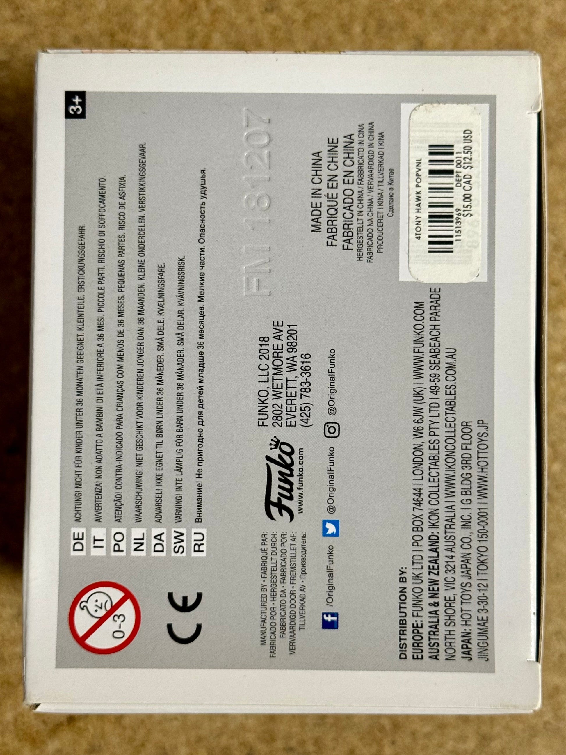 Tony Hawk Professional Skateboarder Signed Birdhouse Funko Pop! #01 With PSA COA