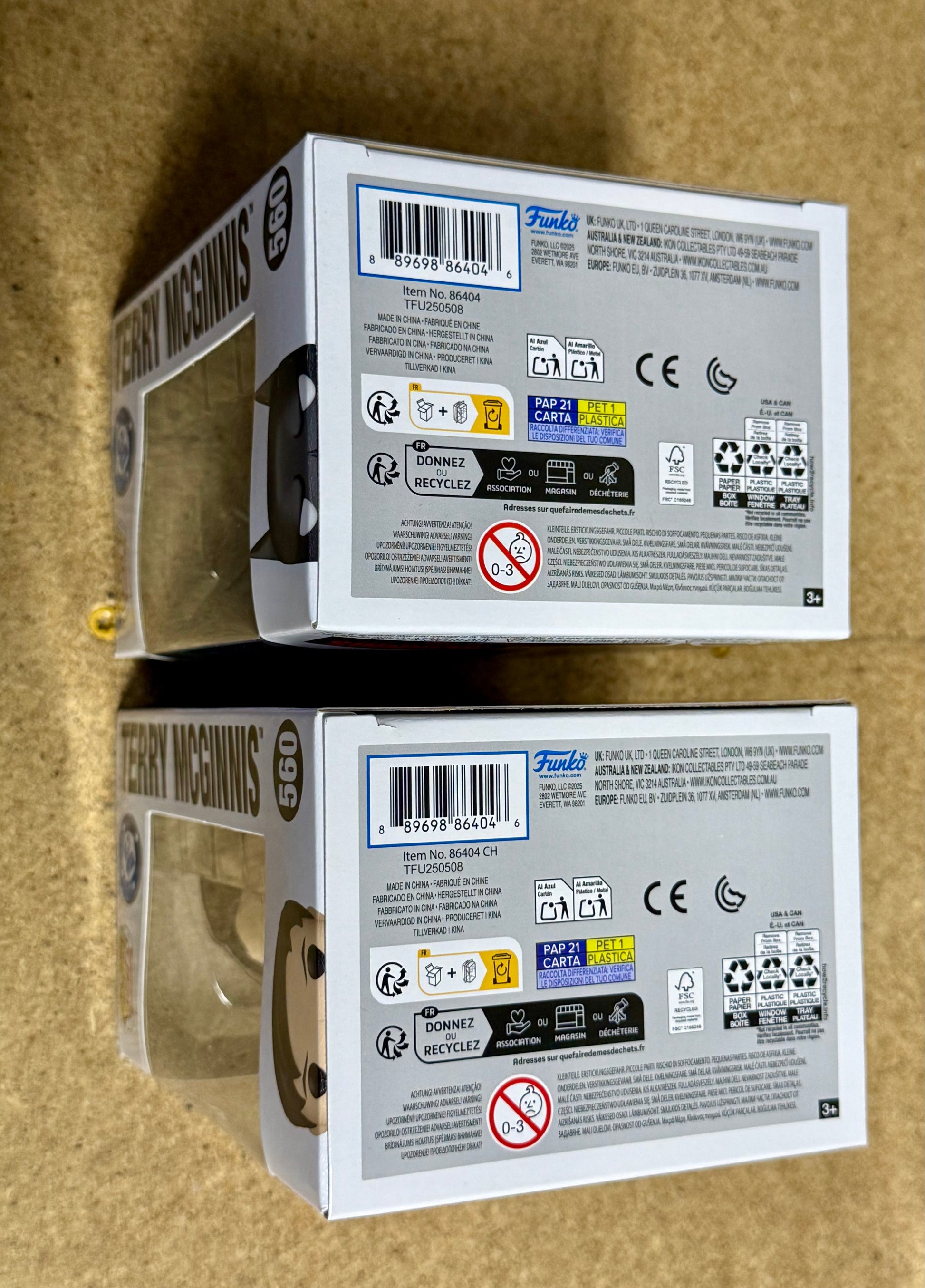 Funko Pop! DC Heroes Terry McGinnis & Unmasked Chase #560 Batman Beyond 2025 Set Of 2