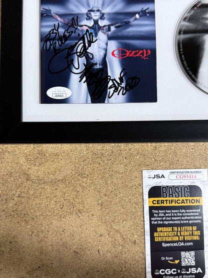 Zakk Wylde Framed & Signed “Ozzy Osbourne Down To Earth” CD Booklet With JSA COA