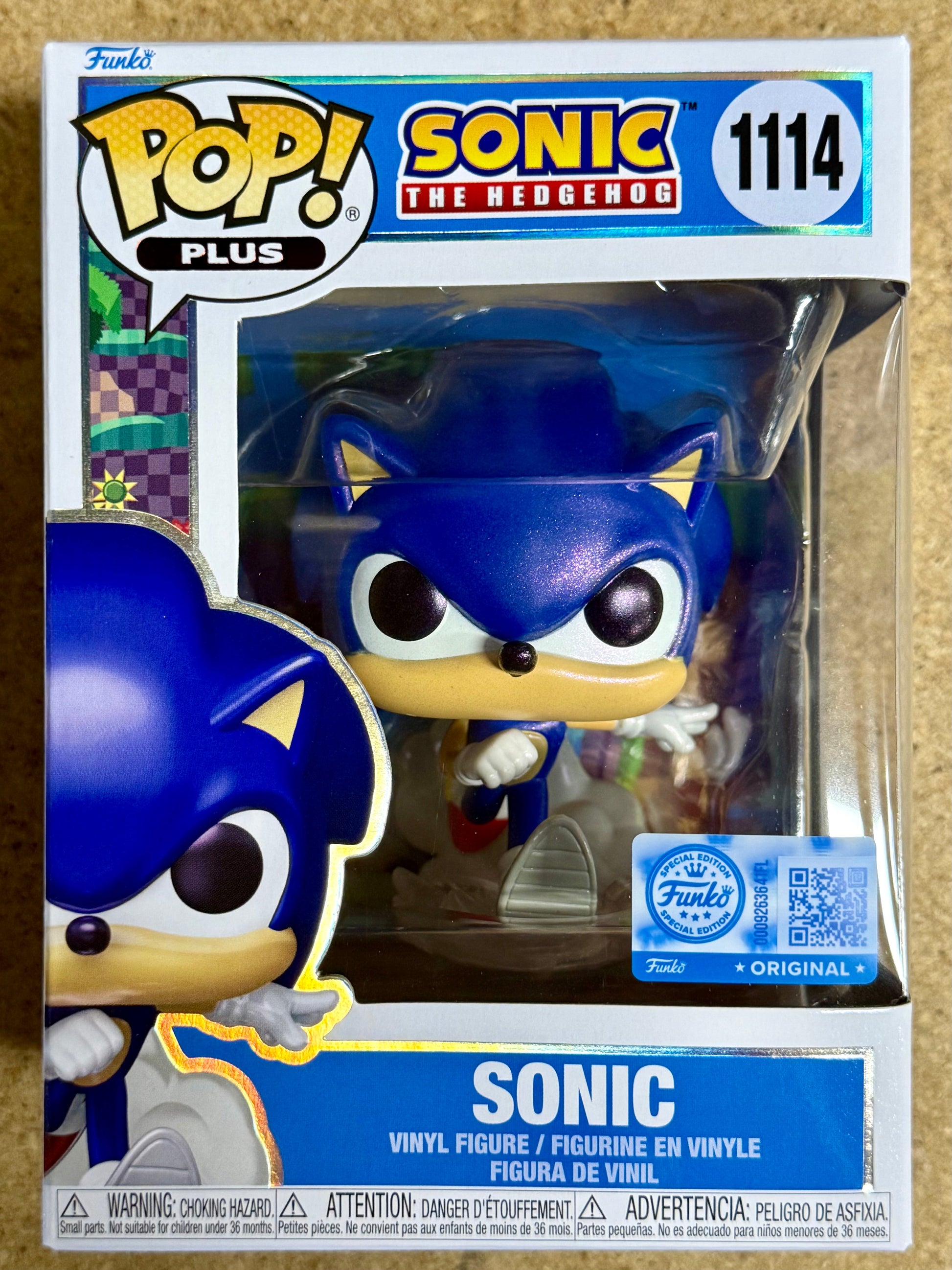 Funko Pop! Plus Games Sonic the Hedgehog (Pearlescent) #1114 Exclusive SEGA