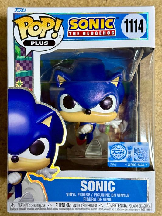 Funko Pop! Plus Games Sonic the Hedgehog (Pearlescent) #1114 Exclusive SEGA