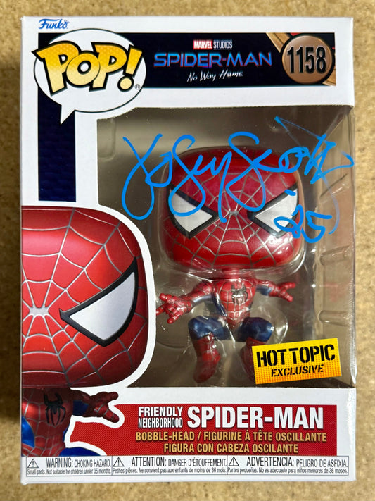 Josey Scott Of Saliva “Hero” Signed Metallic Spider-Man Funko Pop! #1158 Exclusive With JSA COA