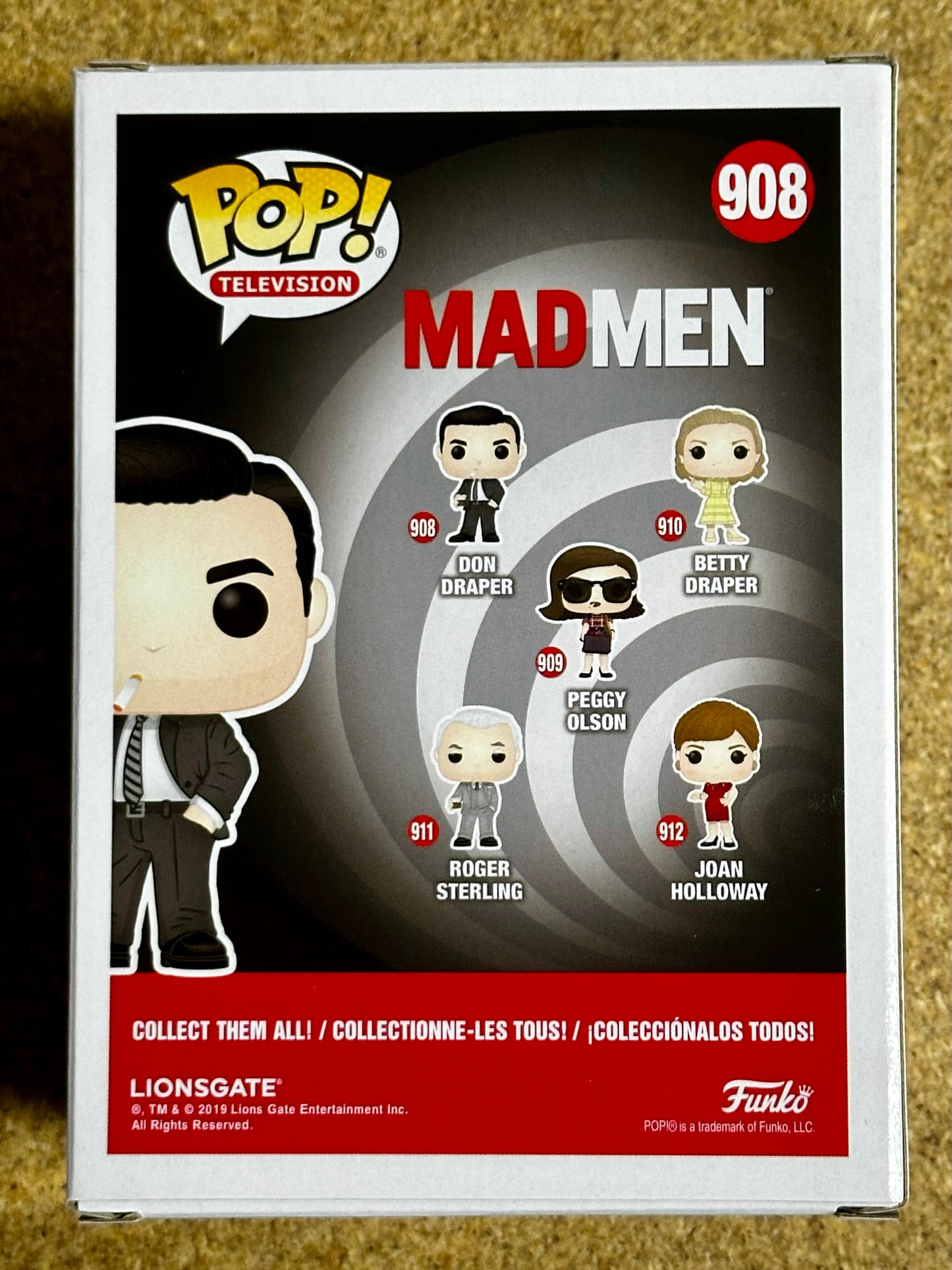 Jon Hamm Signed Don Draper Vaulted 2019 Mad Men Funko Pop! #908 With Beckett COA