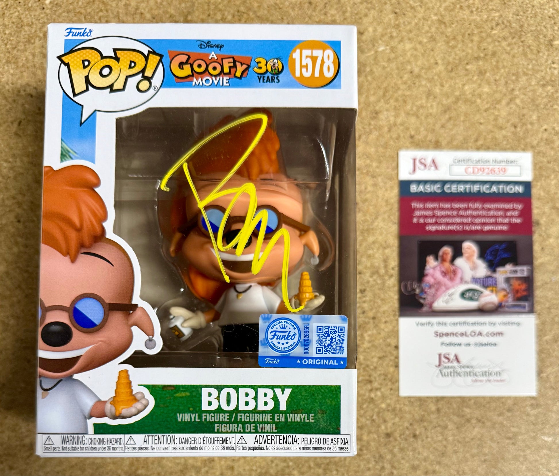Pauly Shore Signed Bobby Zimmeruski A Goofy Movie Funko Pop! #1578 Exclusive With JSA COA
