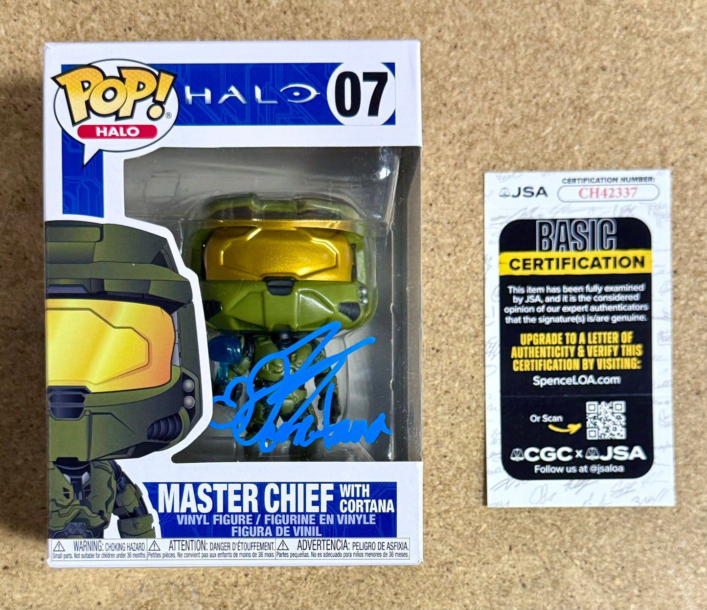 Jen Taylor Signed Halo Master Chief With Cortana Funko Pop! #07 With JSA COA