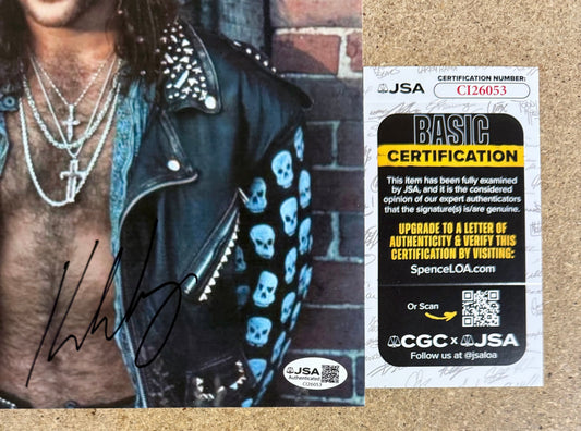 Musician Kip Winger Signed 8X10 Photo With JSA COA Alice Cooper The Mob