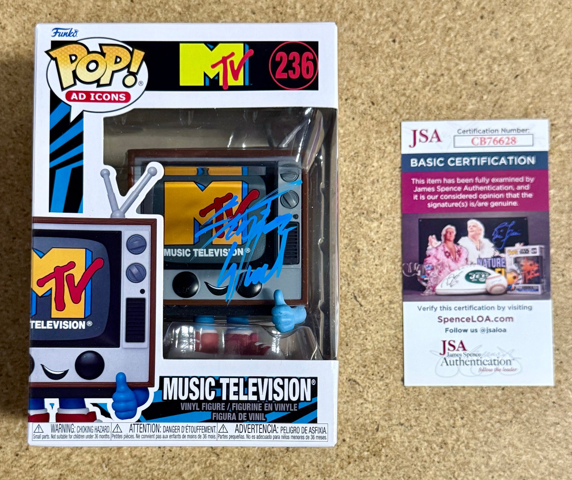 Musician Scooter Ward Of Cold (Band) Signed 2024 MTV Funko Pop #236 With JSA COA