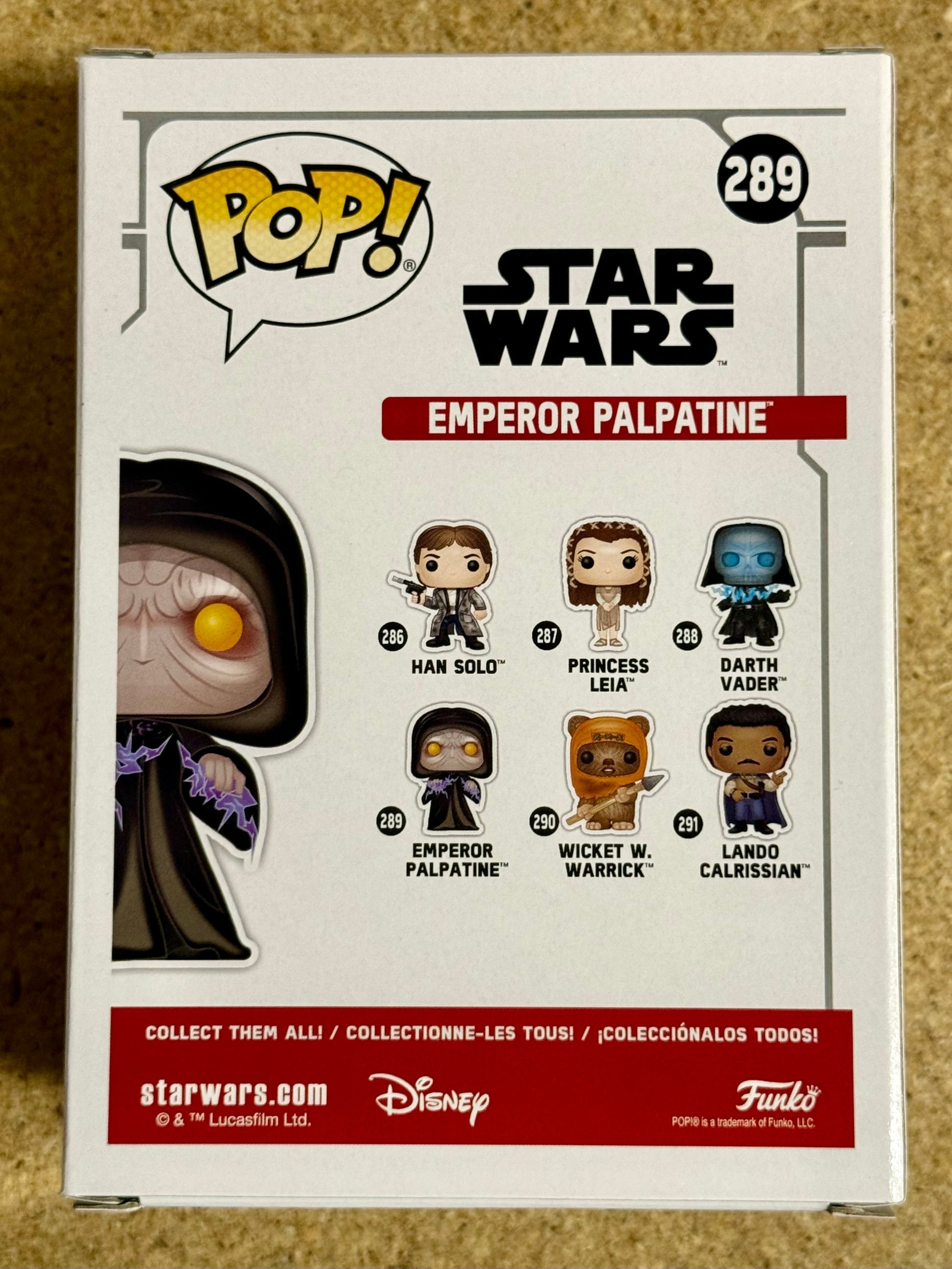 Funko Pop! Star Wars Emperor Palpatine #289 Episode VI Return Of The Jedi 2021
