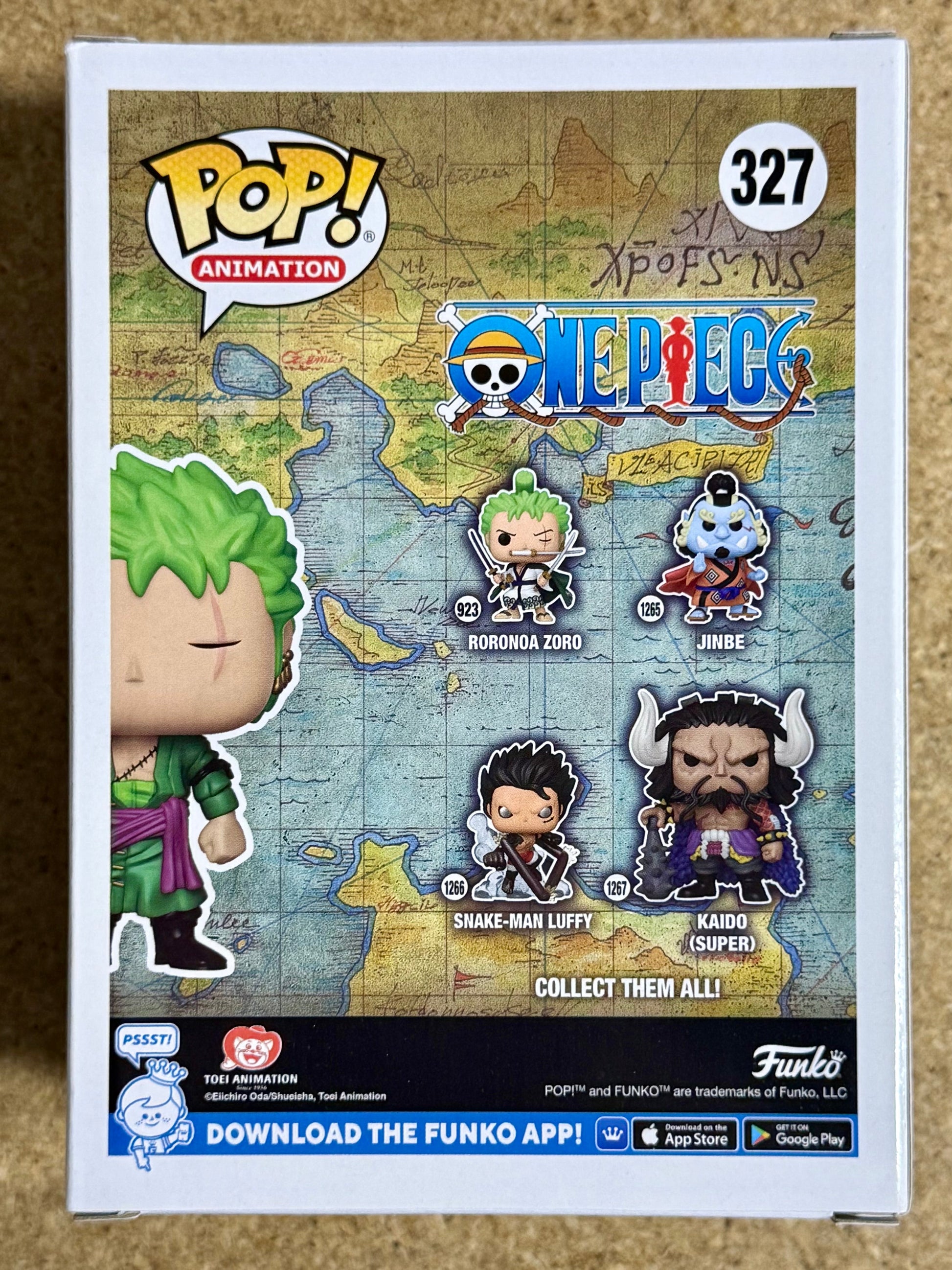 Funko Pop! Animation Glow Roronoa Zoro #327 One Piece 2023 Kody Vaulted Exclusive