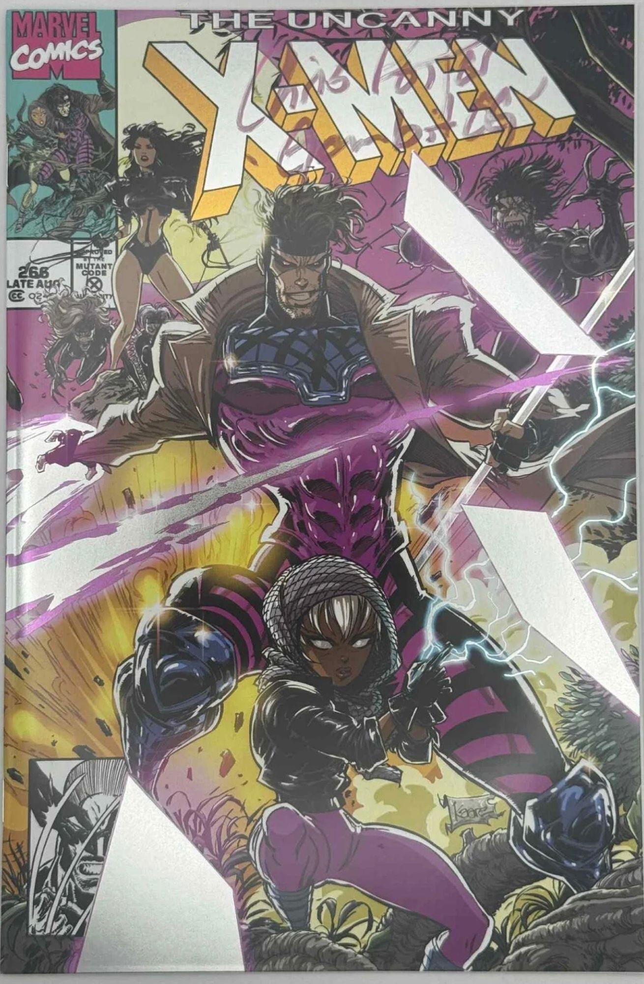SIGNED BY CHRIS POTTER FOIL UNCANNY X-MEN #266 EXCLUSIVE FACSIMILE EDITION KAARE ANDREWS VARIANT