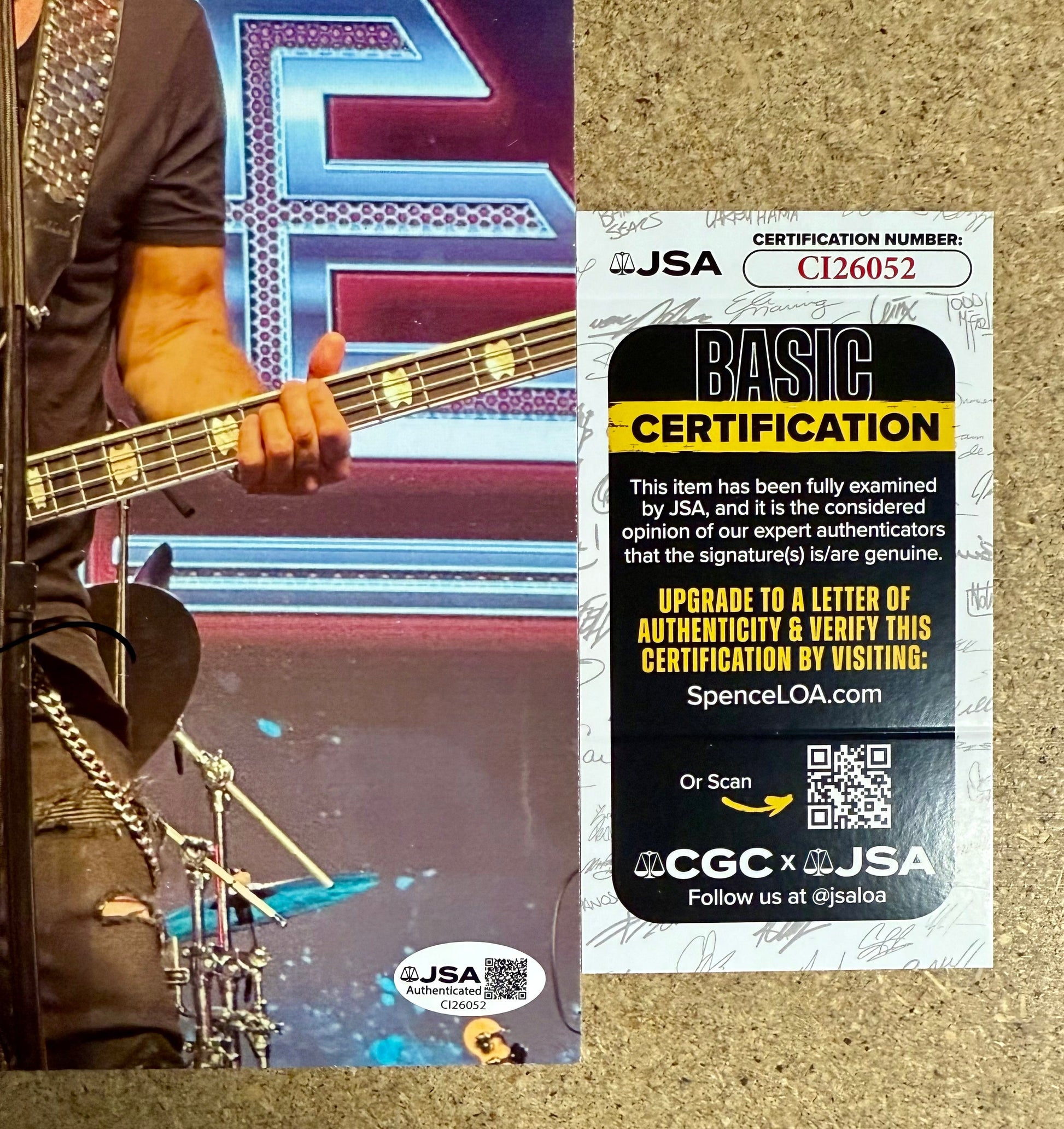 Musician Kip Winger Signed 8X10 Photo With JSA COA Alice Cooper The Mob